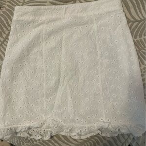 Mi Amore White Eyelet Detail Skirt